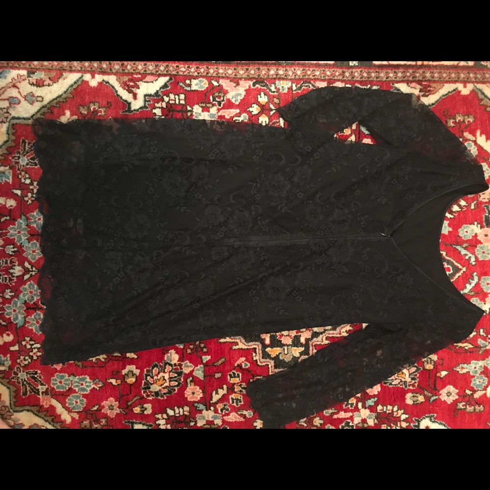 Debbie O Black Lace Maternity Dress SZ S - Picture 2 of 3